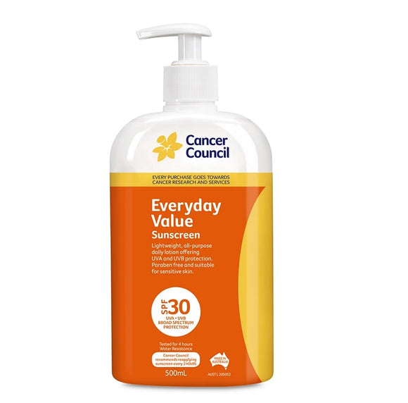 Cancer Council Everyday Sunscreen SPF 30 Tube 500ml
