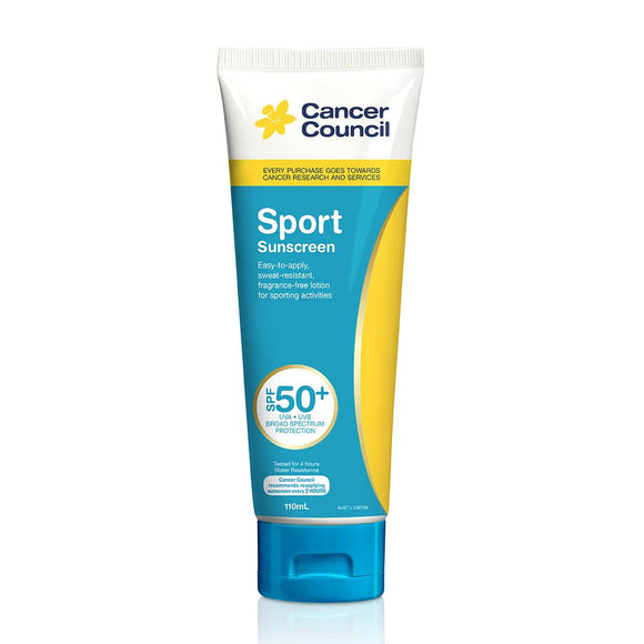 Cancer Council Sport Sunscreen SPF50+ Tube 110ml