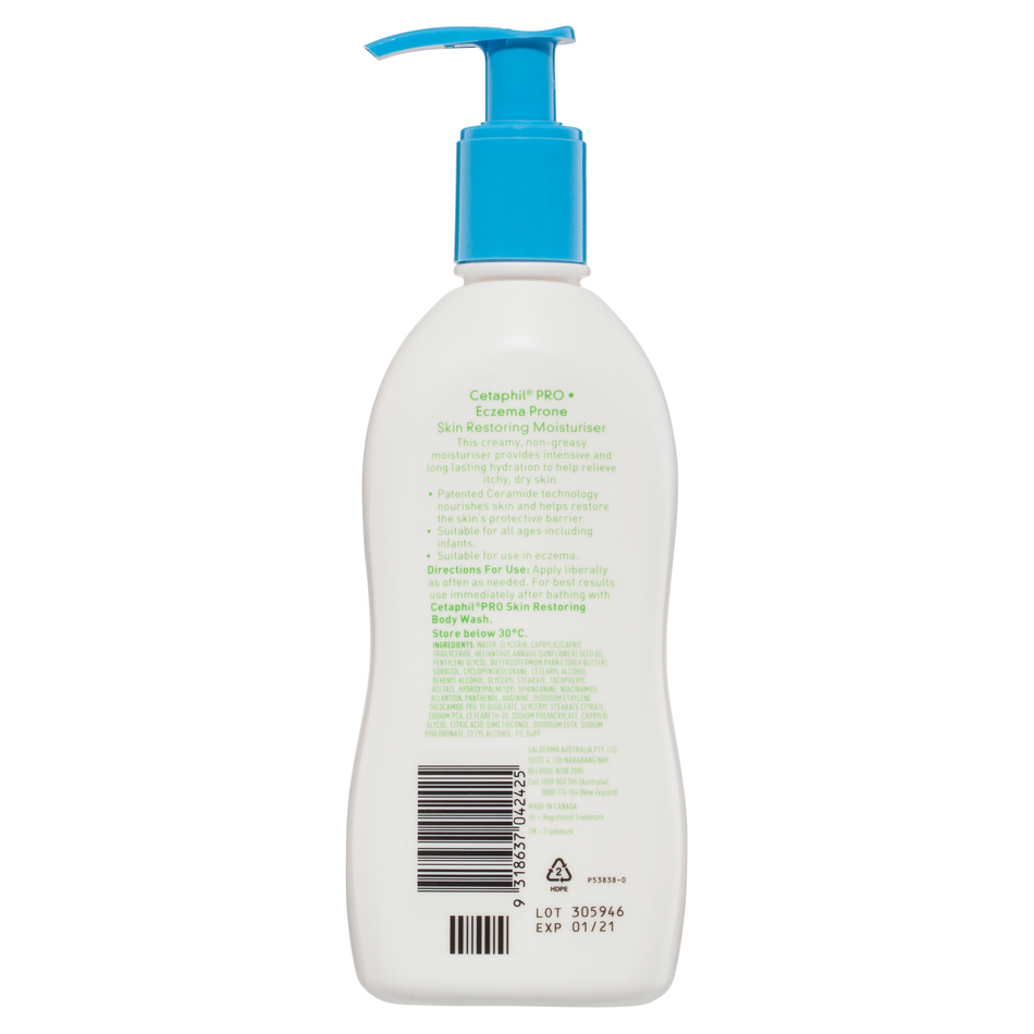 Cetaphil Pro Eczema Prone Skin Restoring Body Moisturiser 295mL