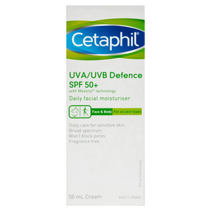 Cetaphil UVA/UVB Defence SPF 50+ 50ml Cream