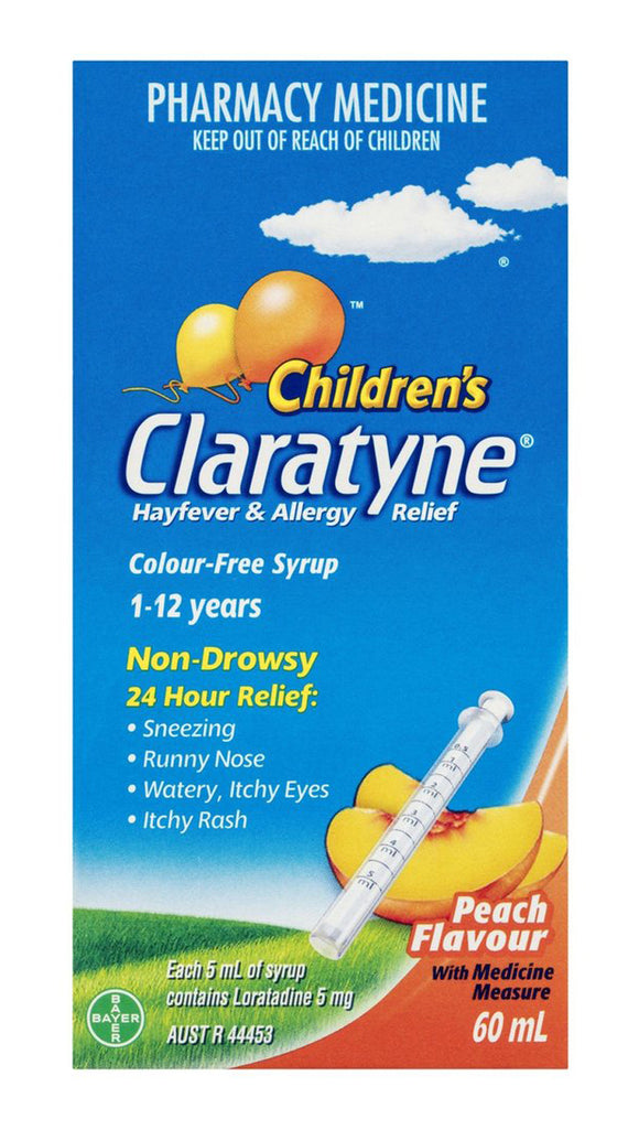 Claratyne Children's Peach Flavoured Syrup 60ml