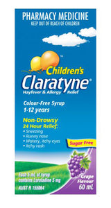 Claratyne Children's Syrup Grape Flavour 60ml