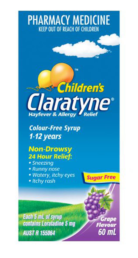 Claratyne Children's Syrup Grape Flavour 60ml