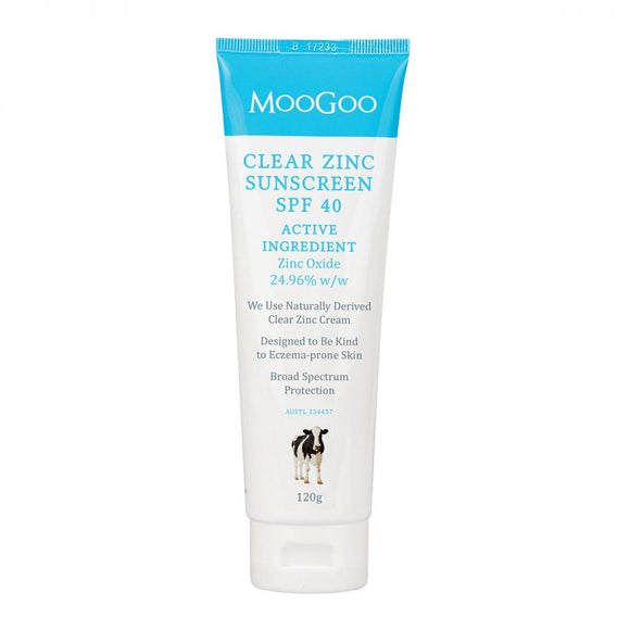 MooGoo Natural Clear Zinc Sunscreen SPF40 120g