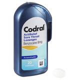 Codral ActiRelief Sore Throat Lozenges Anaesthetic Coolmint 2 x 20 Pack