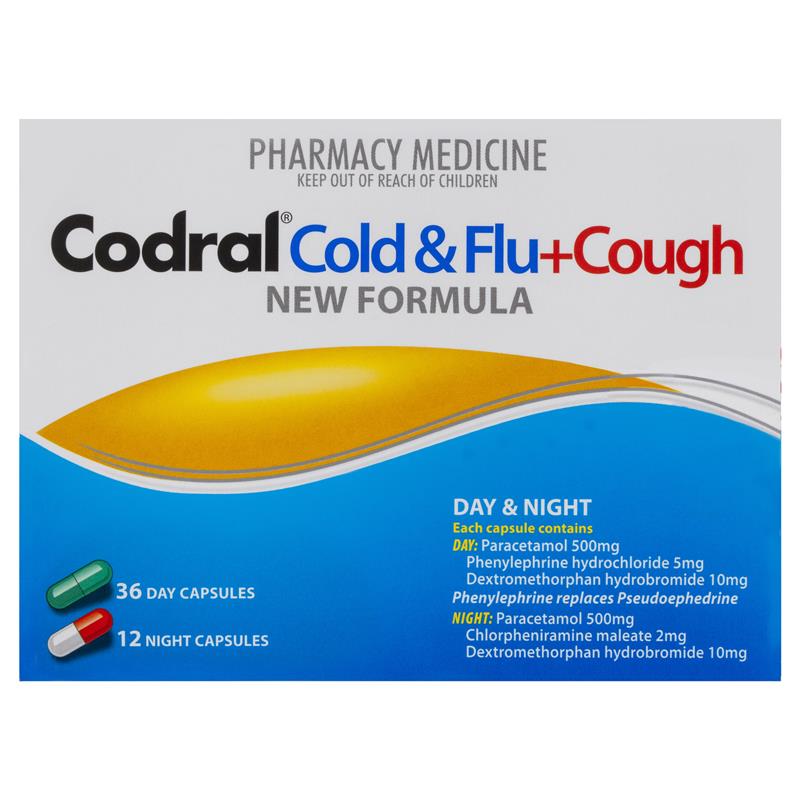 Codral Cold & Flu + Cough Day & Night 48 Capsules – Scown's Pharmacy