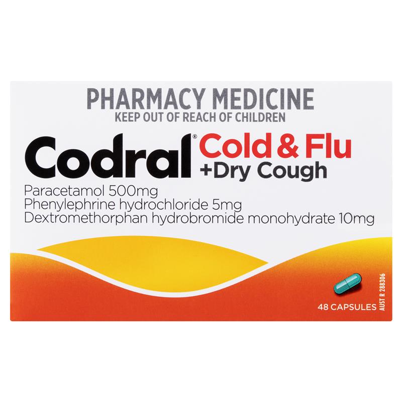 Codral Cold & Flu + Dry Cough 48 Capsules