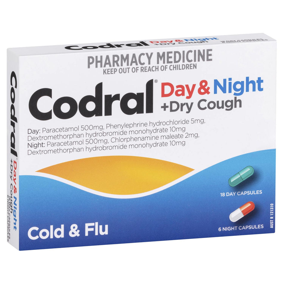 Codral Day & Night + Dry Cough 24 Capsules