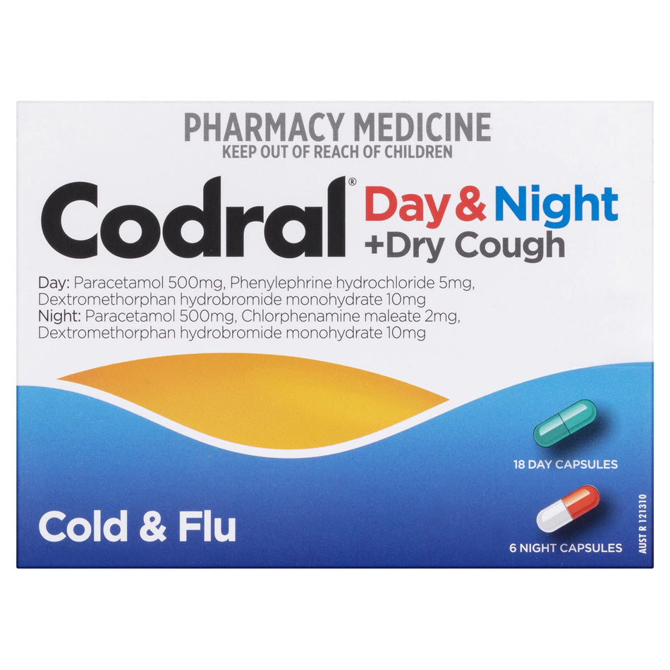 Codral Day & Night + Dry Cough 24 Capsules