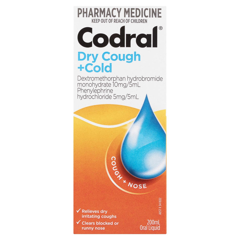 Codral Dry Cough + Cold Berry Oral Liquid 200mL