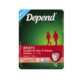 Depend Briefs for Men & Women - Size Medium 4 x 10 Pack