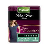 Depend Real Fit Super Underwear for Female 4 x 8 Pack - Size XL