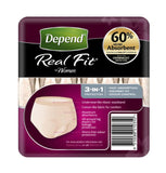 Depend Real Fit Super Underwear for Women 4 x 8 Pack - Size Large