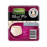 Depend Real Fit Regular Underwear for Women 4 x 8 Pack - Size Large