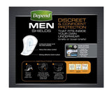 Depend Shields for Men 6 x 14 Pack - One Size