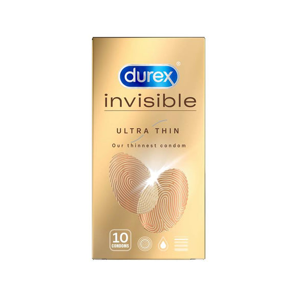Durex Invisible Ultra Thin Condoms 10 Pack