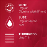 Durex Fetherlite Ultra Thin Feel Latex Condoms 10+2 Pack