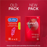 Durex Thin Feel Latex Condoms 30 Pack