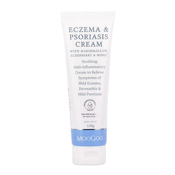 MooGoo Eczema & Psoriasis Cream With Marshmallow, Elderberry & More 120g
