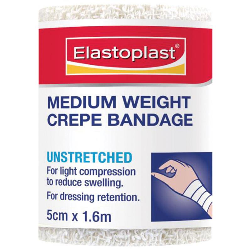 Elastoplast Crepe Bandage Medium Weight 5cm x 1.6m