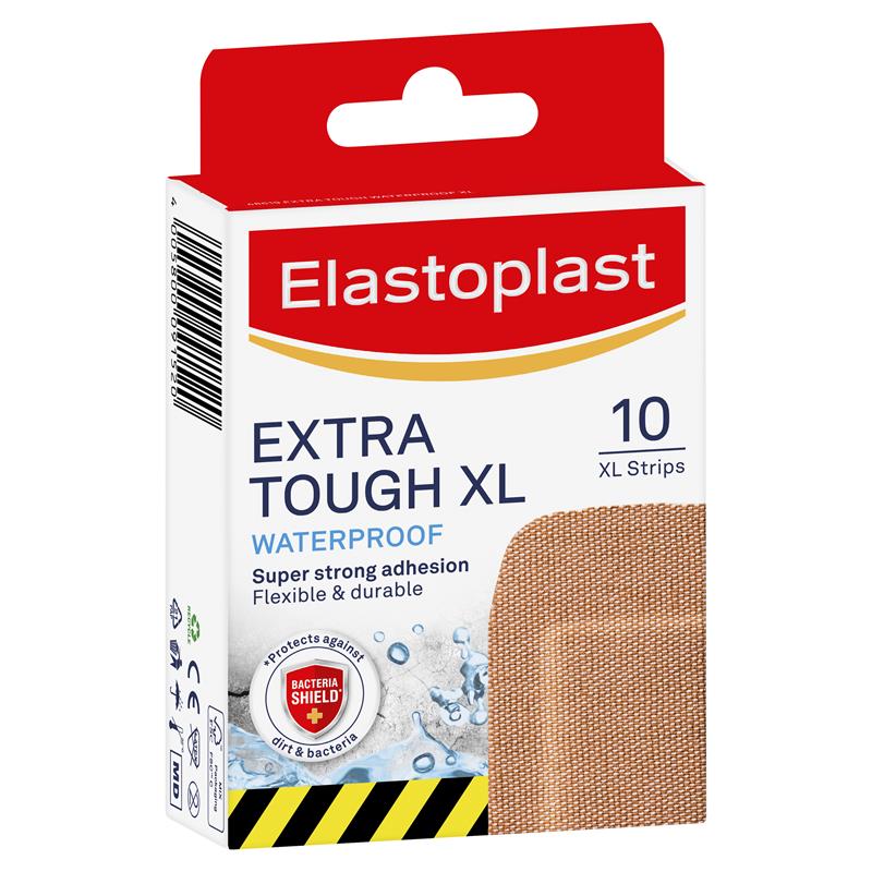 Elastoplast Extra Tough Waterproof Plaster Extra Large 10 Strips
