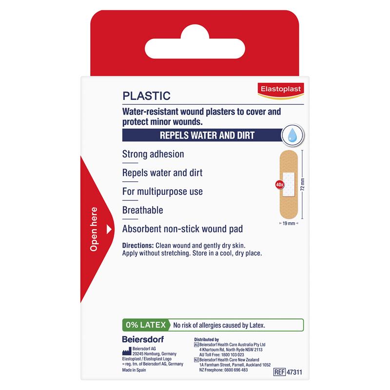 Elastoplast Plastic Water-Resistant 40 Plasters
