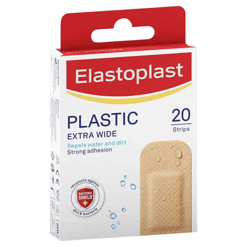 Elastoplast Plastic Strips Extra Wide 20 Pack