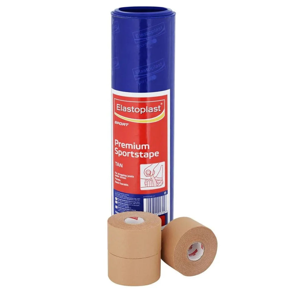 Elastoplast Premium Rigid Strapping Tape Tan 3.8cm x 13.7m 8 Rolls