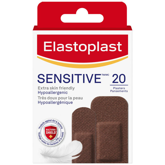 Elastoplast Sensitive Dark Plasters 20 Strips