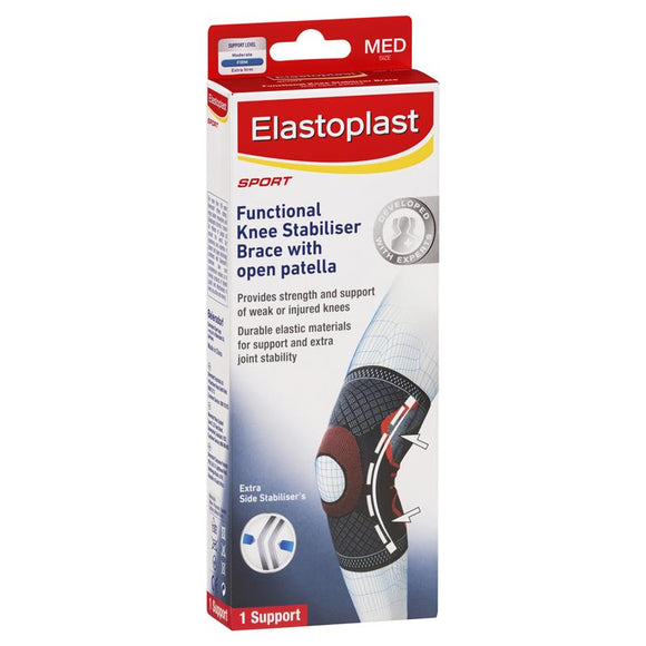Elastoplast Sport Functional Knee Stabaliser - Open Patella - Size Medium