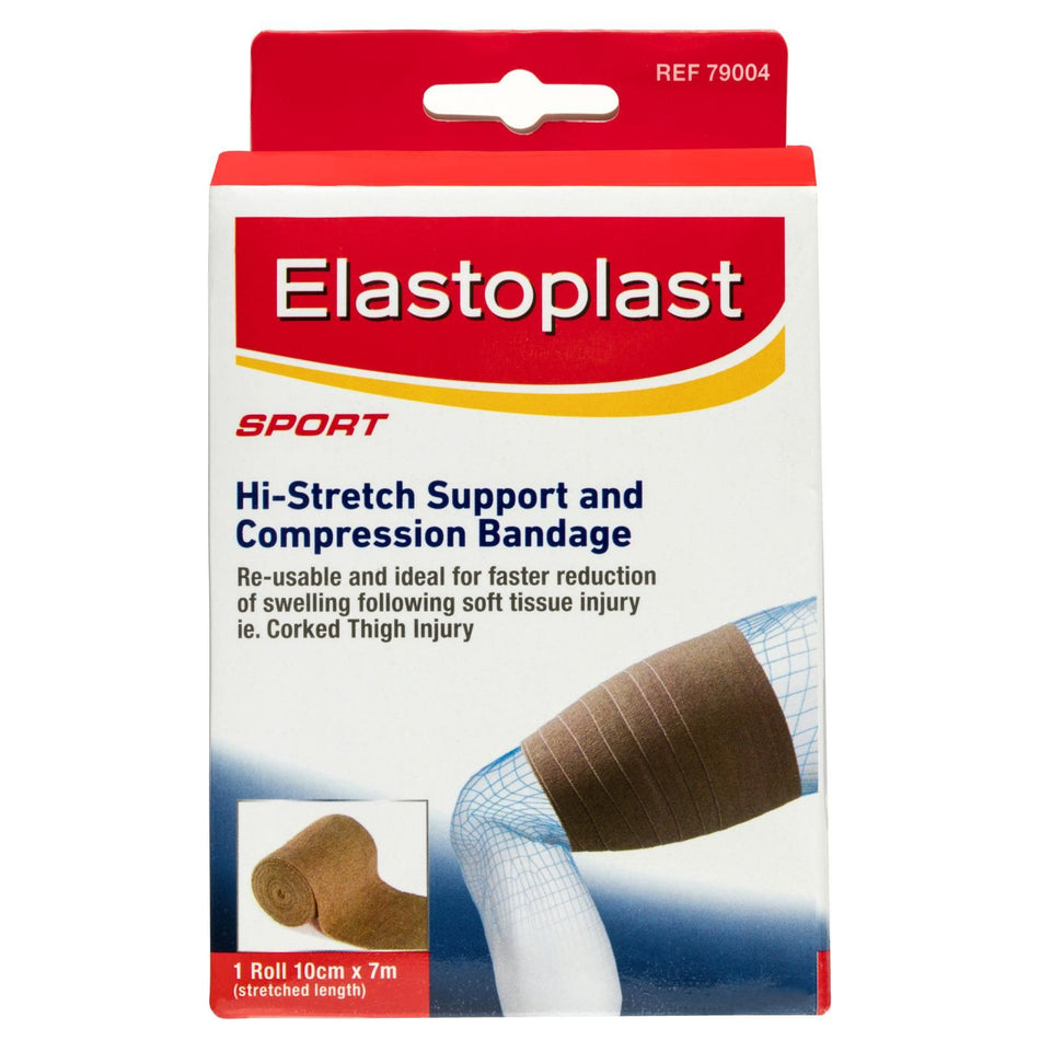 Elastoplast Sport Hi-Stretch Support and Compression Bandage 10cm x 7m
