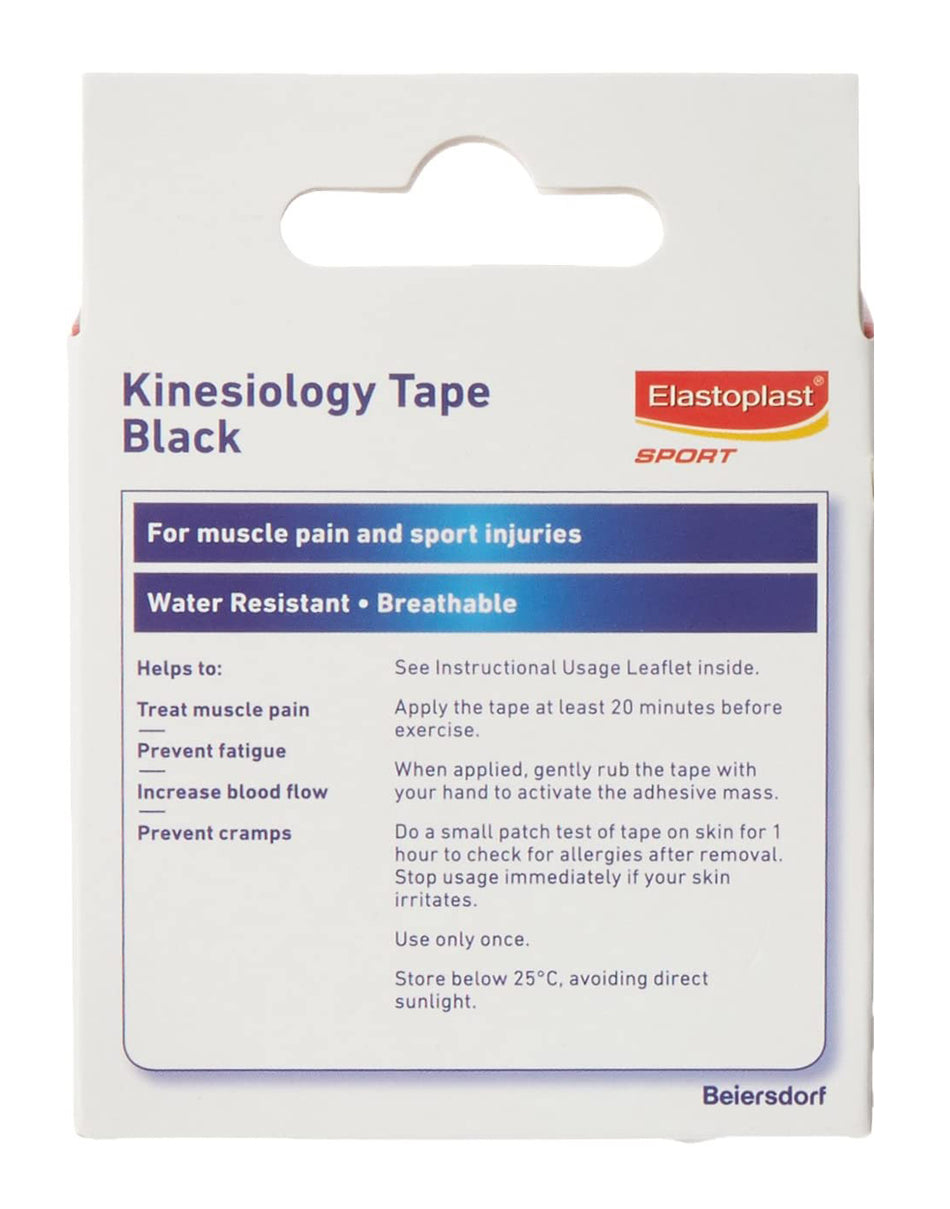 Elastoplast Sport Kinesiology Tape Black 1 Pack