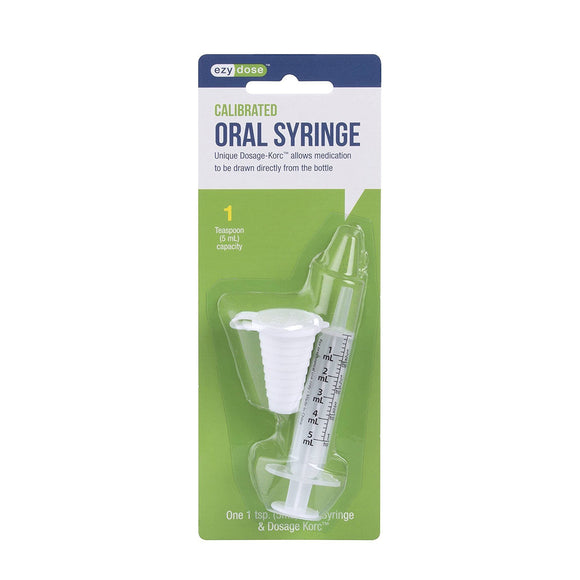 Ezy Dose Calibrated Oral Syringe with Dosage Korc 1 Teaspoon 5ml