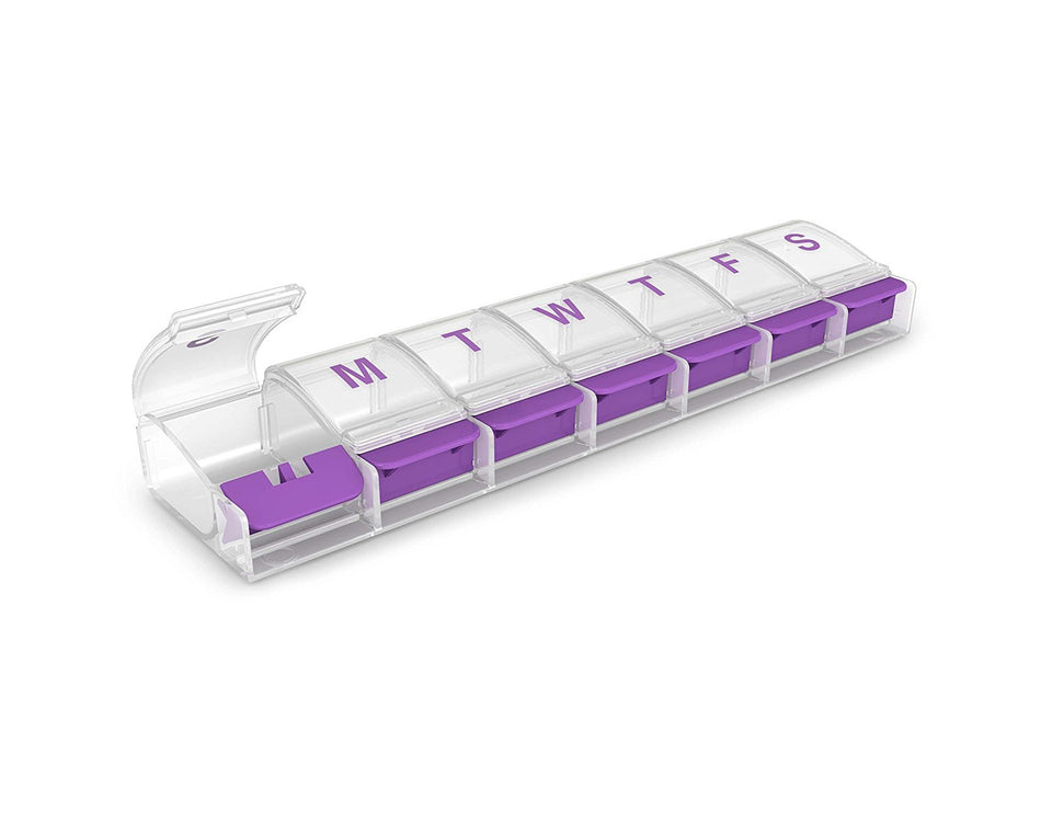 Ezy Dose Weekly 7-Day Push Button Pill Organizer & Planner X-Large