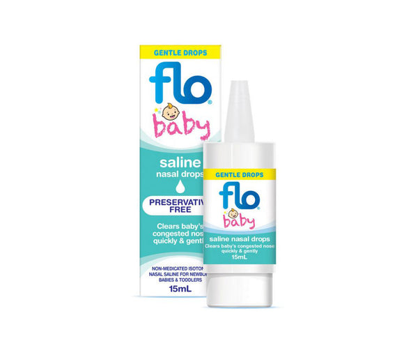 Flo Baby Saline Plus Nasal Drops 15ml