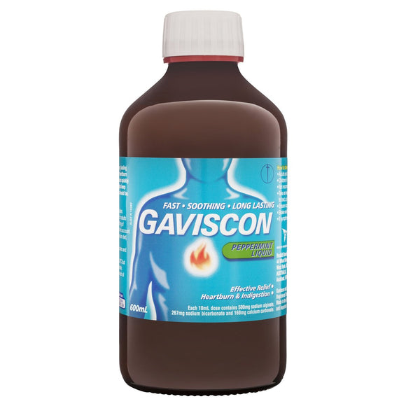 Gaviscon Core Peppermint Liquid Heartburn & Indigestion Relief 600ml