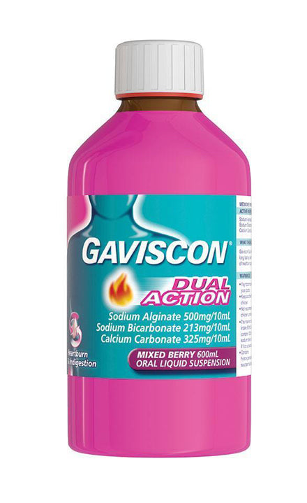 Gaviscon Dual Action Liquid Mixed Berry Flavour 600ml