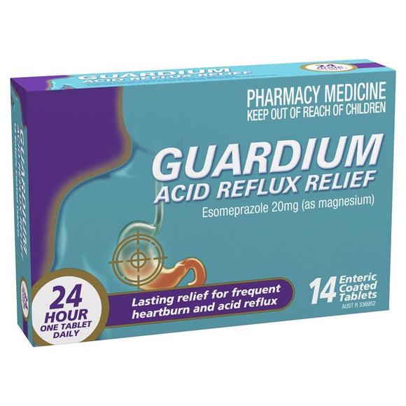 Guardium Acid Reflux Relief Esomeprazole 20 mg - 14 Tablets