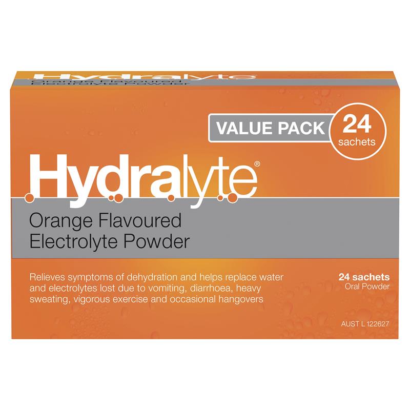 Hydralyte Orange Powder 4.9g x 24 Sachet