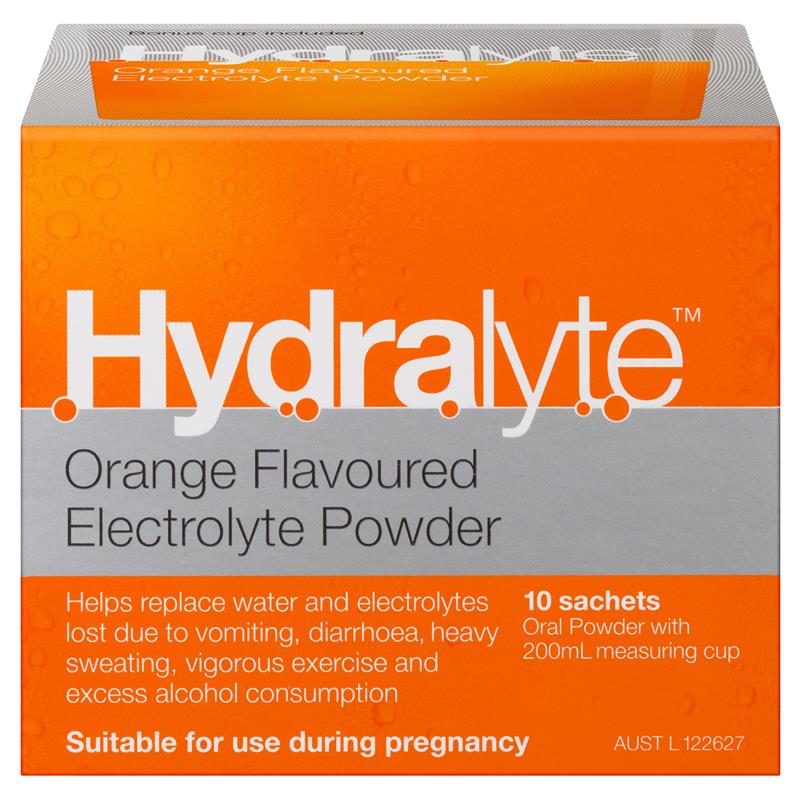 Hydralyte Orange Powder 4.9g x 10 Sachet