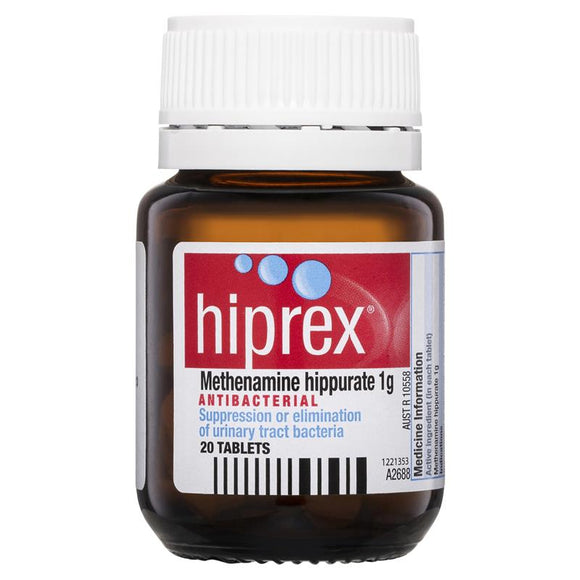 Hiprex Urinary Tract Antibacterial 1g 20 Tablets