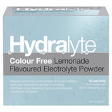 Hydralyte Colour Free Lemonade Powder 4.9g x 10 Sachets
