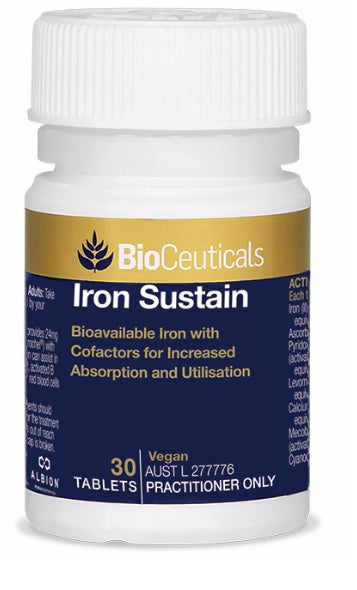 BioCeuticals Iron Sustain 30 Tablets Bioavailable Iron