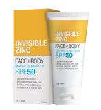 Invisible Zinc Face & Body SPF 50 UVA UVB - 75g