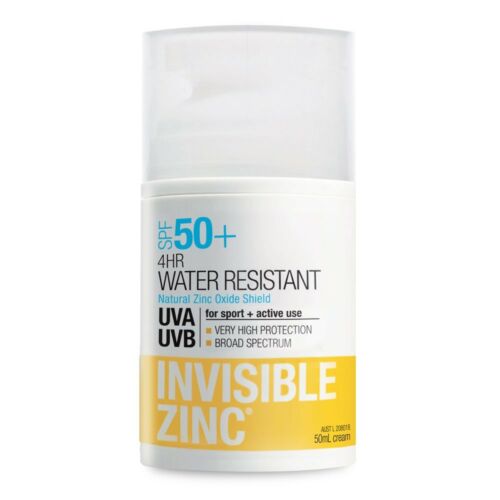 Invisible Zinc 4Hr Water Resistant SPF 50+ Sunscreen - 50mL