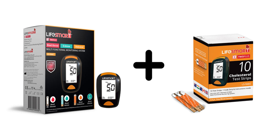 LifeSmart Cholesterol Multi-Functional Monitoring System + 10 Strips Duo Packs