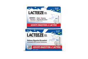 Lacteeze 120 Chewable Tablets Extra Strength Lactase Enzyme