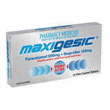 Maxigesic Paracetamol 500mg and Ibuprofen 150mg 12 Tablets