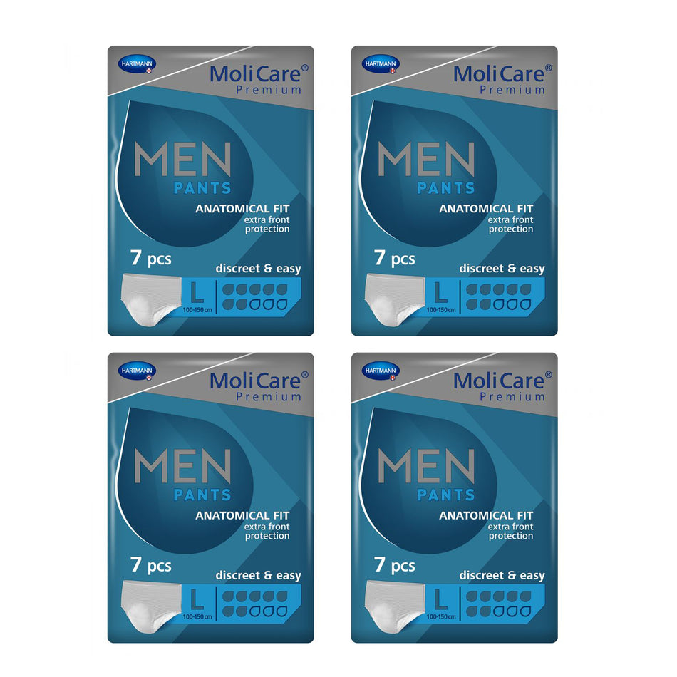 MoliCare Premium Men Pants 7 Drops Large 7 Pcs x 4 Packs Value Pack
