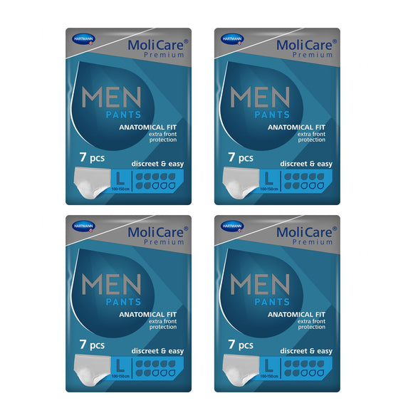 MoliCare Premium Men Pants 7 Drops Large 7 Pcs x 4 Packs Value Pack